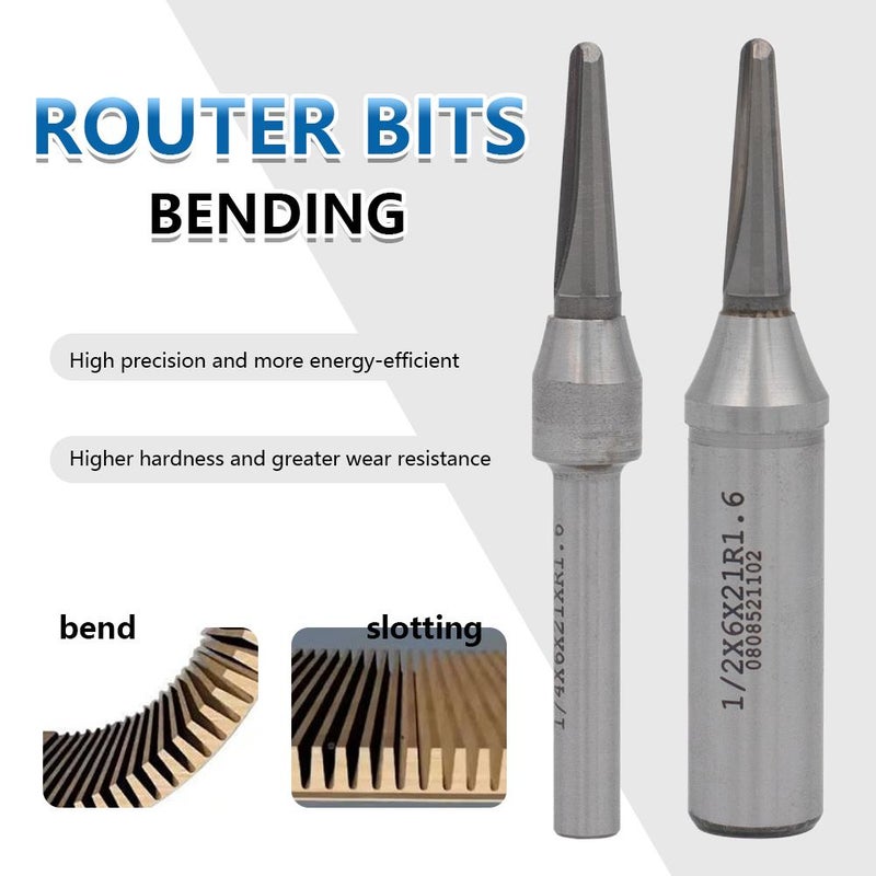 1/4 Inch TCT Router Bits,R1.6mm Rounded Bottom Arc Grooving Cutter,V Groove CNC Milling Cutter For Woodworking,Wood Bending,Plywood Cutting,Rounded Bottom Router Bit,Furniture Panel Groover - Image 5